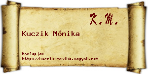 Kuczik Mónika névjegykártya